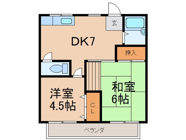 宮脇マンションの物件間取画像